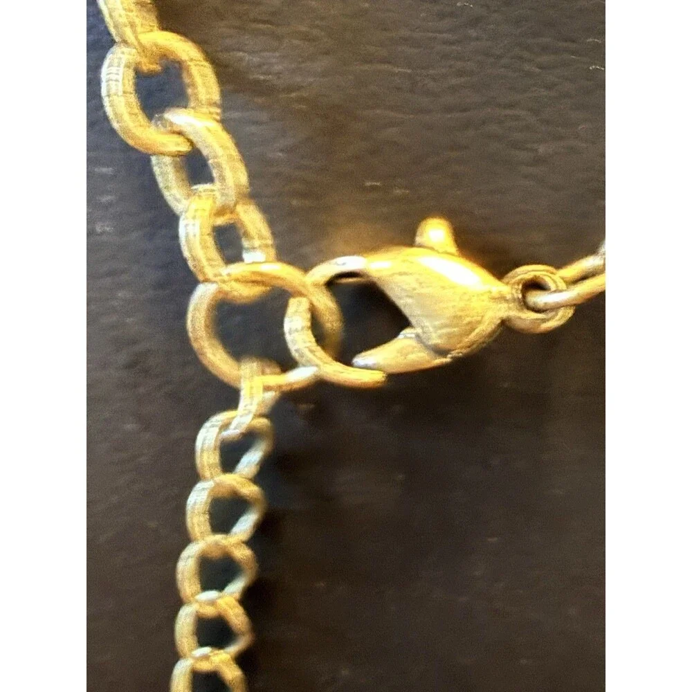 Vintage Owl Pendant Brass Toned Necklace 32